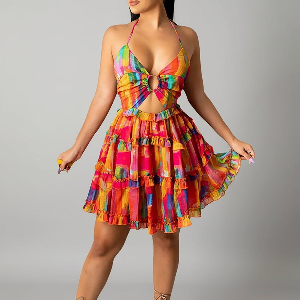 Robe Mini Sans Manches – Coupe Élégante Longueur Genoux