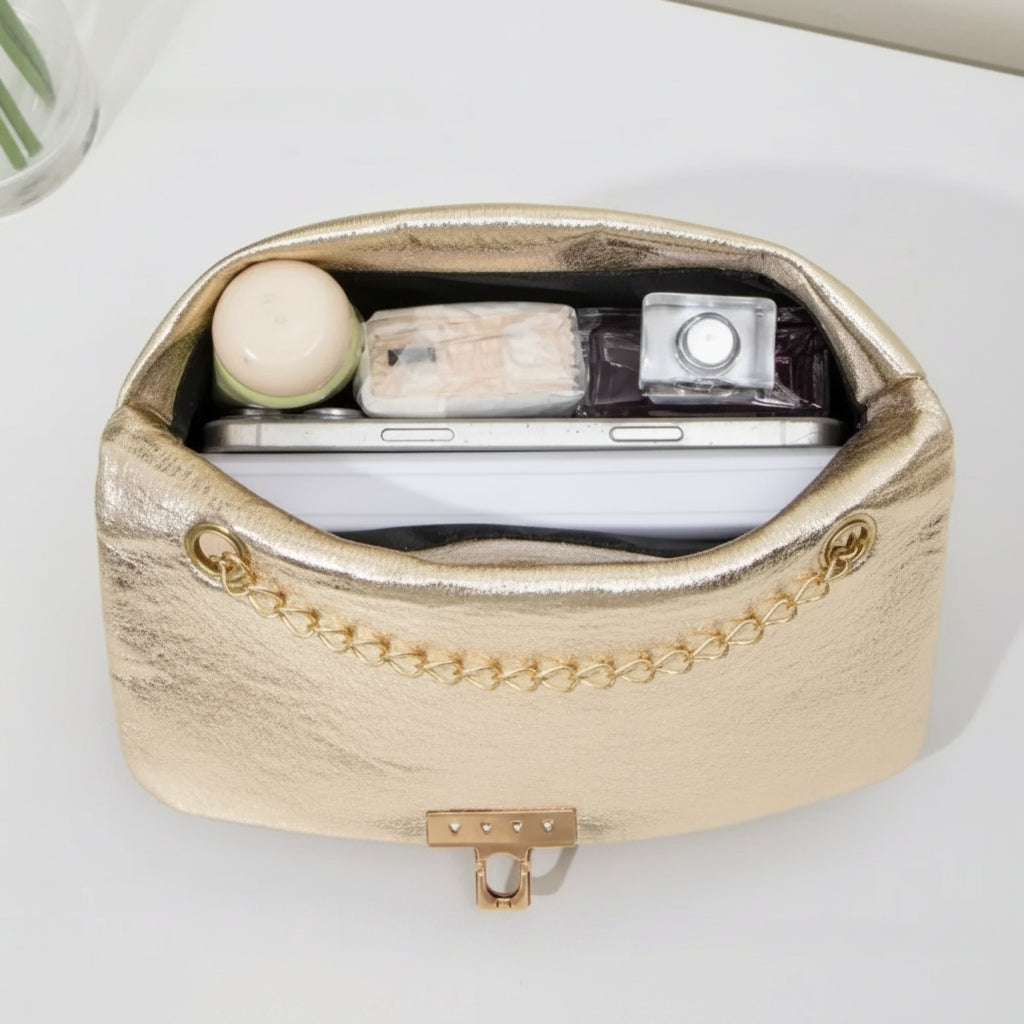 Sac Bandoulière Chaîne Dorée - Sac Messager Élégant et Tendance