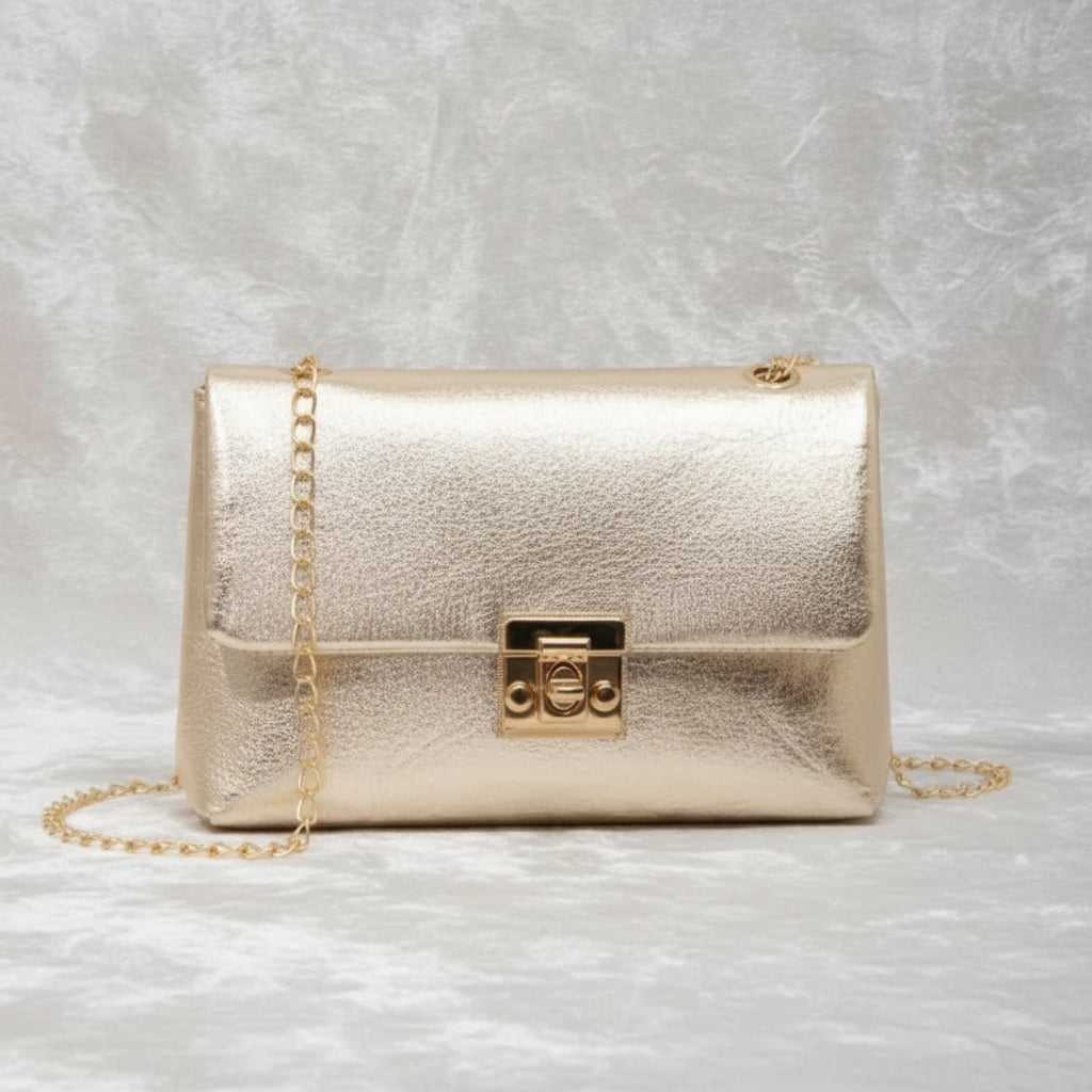 Sac Bandoulière Chaîne Dorée - Sac Messager Élégant et Tendance
