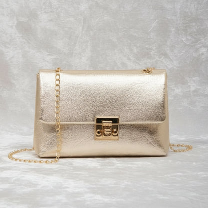 Sac Bandoulière Chaîne Dorée - Sac Messager Élégant et Tendance