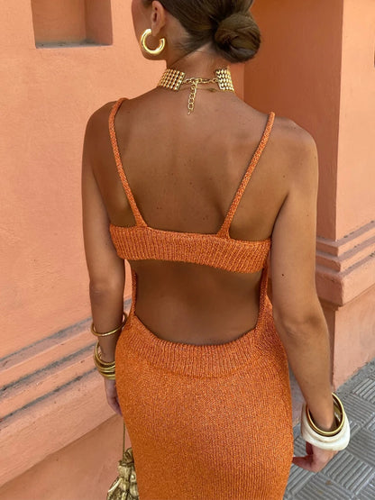 ROBE TRICOT DOS NU