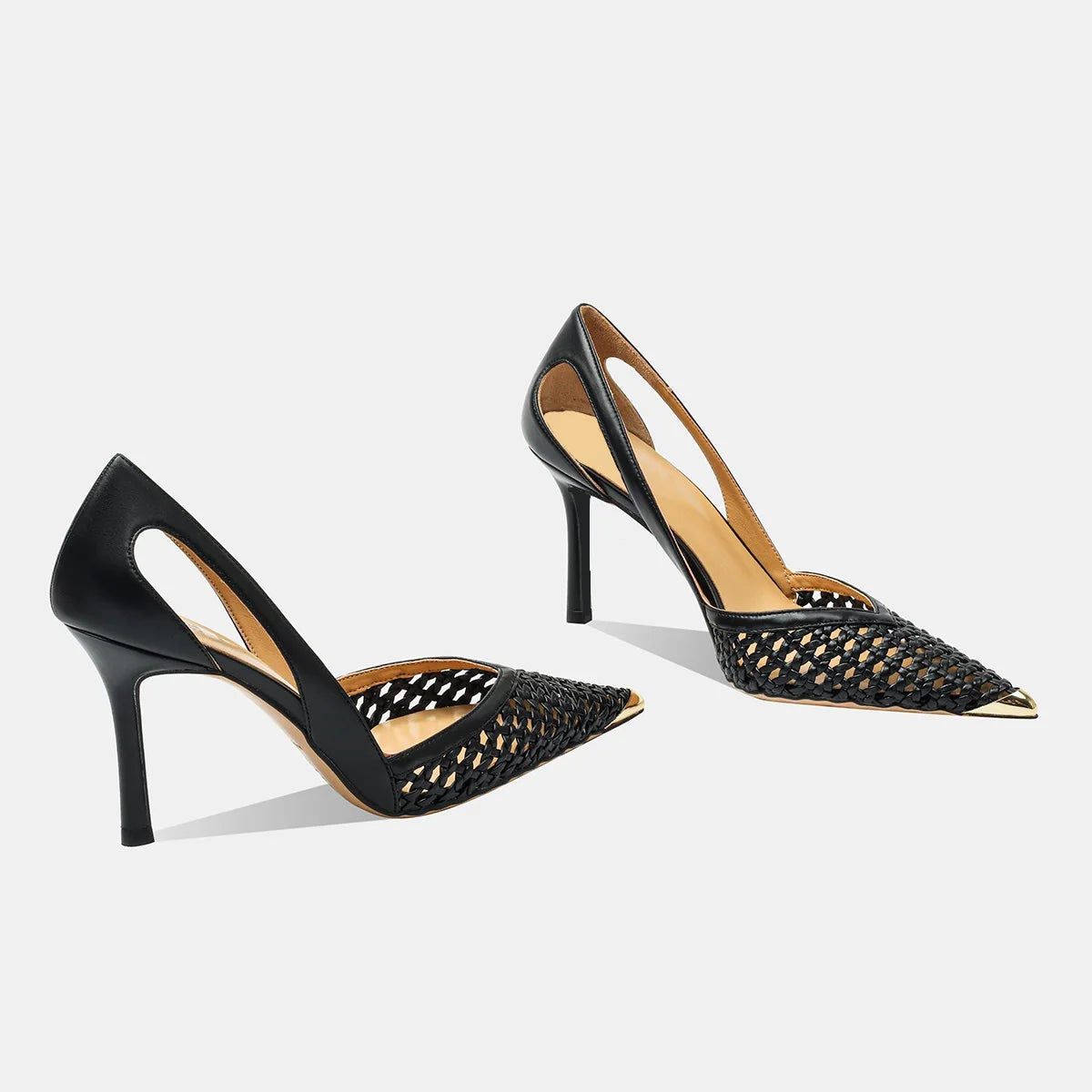 Escarpins Scintillants à Bout Pointu – Talons Moyens