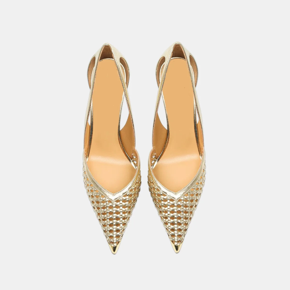 Escarpins Scintillants à Bout Pointu – Talons Moyens