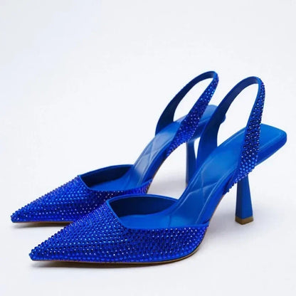 Sandales à Talons Hauts Cristal – Chaussures de Soirée Femme