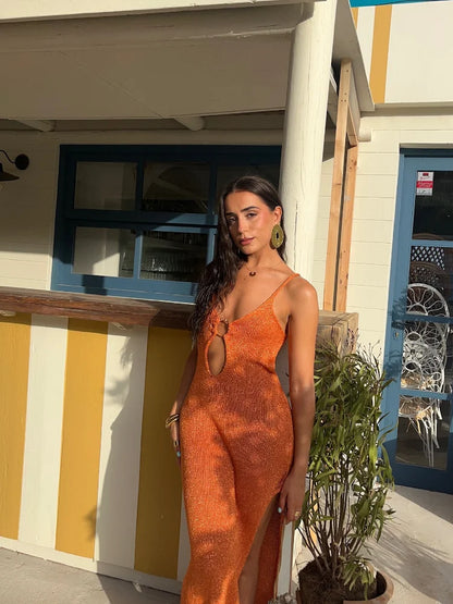 ROBE TRICOT DOS NU